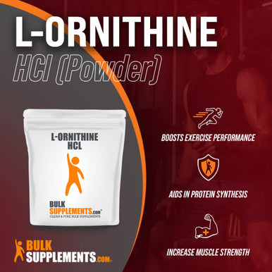 BulkSupplements L-Ornithine Powder - Amino Supplement for Protein Synthesis - - 1g (1000mg) , 250 Servings (250 Grams - 8.8 oz)