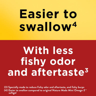 Nature Made Extra Strength Burp Less Omega 3 Fish Oil 1400 Mg Minis Fish Oil Supplements As Ethyl Esters For Healthy Heart Brain And Eyes Support 60 Softgels 30 Day Supply