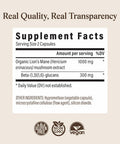 Real Mushrooms Lions Mane Mushroom Cognition (120 Capsules) Lions Mane Mushroom Powder Extract Capsules | Brain Supplement, Brain Vitamins, Focus Supplement