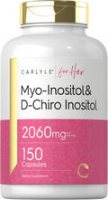 Carlyle Myo-Inositol and D-Chiro Inositol 2060mg | 150 Capsules | Non-GMO Gluten Supplement