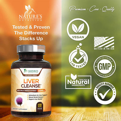 Gentle Liver Cleanse Detox & Repair - Natural 21 Herb Formula with Milk Thistle, Silymarin, Beet, Artichoke, Dandelion, Chicory Root - Premium Liver Support for Men & Women - 120 Vegan Capsules