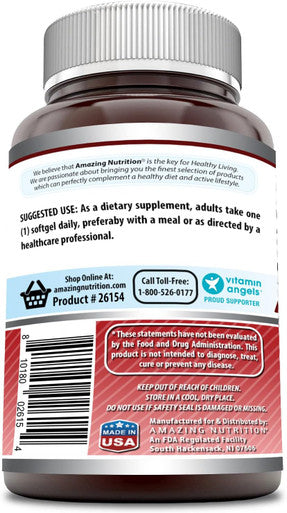 Amazing Nutrition Formulas Astaxanthin 12mg 120 Softgels Supplement | Non-GMO | Gluten