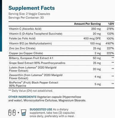 Physician'S Choice Areds 2 Eye Vitamins - Lutein Zeaxanthin & Bilberry Extract - Supports Eye Strain Dry Eyes and Vision Health - 2 Award-Winning Clinically Proven Eye Vitamin Ingredients - Carotenoid Blend