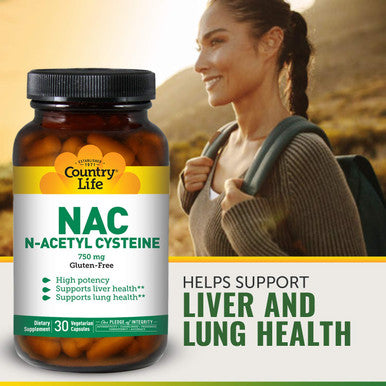 Country Life N-Acetyl Cysteine 750 Mg 30 Vegicaps