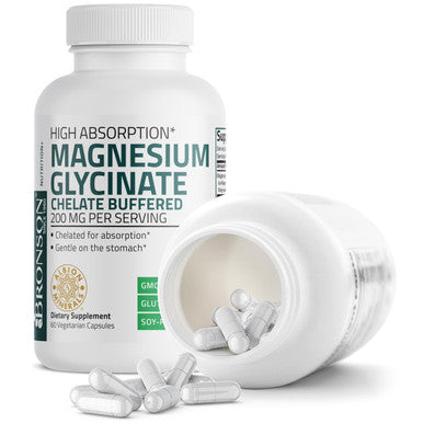 Bronson Magnesium Glycinate 200 MG 60 Count
