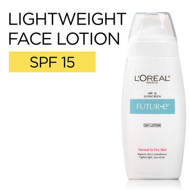 L'Oreal Paris Face Moisturizer With Spf 15 By Futur-E Day Lotion With Vitamin E For Normal To Dry Skin 4 Fl. Oz.
