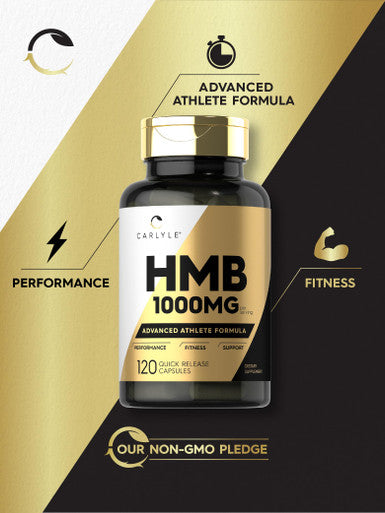 Carlyle Hmb Supplement | 1000 Mg | 120 Capsules | Non-Gmo And Gluten Free Advanced Athlete Formula
