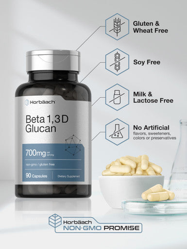 Horbaach Beta Glucan 1 3D 90 Capsules 700 Mg