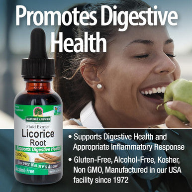 Nature'S Answer Licorice Root | Herbal Supplement | Supports Digestive Health | Non-GMO & Kosher | Alcohol- Gluten- & Vegan 1oz