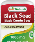 Best Naturals 2 Packs Black Seed Oil Capsules 1000 mg (Non-GMO) Nigella Sativa - 100% Cold Pressed Black Cumin Seed Oil Pills Contains Thymoquinonoe 60 Count (Total 120 Softgels)