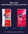 GU Energy Chews Strawberry Energy Gummies with Electrolytes 12 Bags (24 Servings Total)