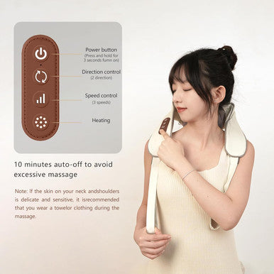Wireless Neck Shoulder Massager, Soothing Heat, Shiatsu Neck Back Massager Pillow For Neck, Traps, Back Pain, Gifts For Men Women Mom Dad