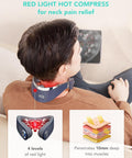 Skg Foldable Neck Massager For Pain Relief Deep Tissue Vibration Cordless Massager,Portable 9D Electric Shiatsu Neck Massager Christmas Gifts For Men Women Dad Mom
