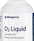Metagenics D3 Liquid Vitamin D Supplement 2 fl. oz. Support for Bone Cardiovascular and Immune Health | 2,275 servings