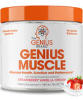 Genius Muscle Builder & Mass Gainer Supplement, Strawberry Vanilla Cream - 100% ly Flavored & Sweetened - Anabolic Activator for Men & Women - Weight Gainer, Lean Muscle Growth for Bodybuilding