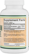 Magnesium Glycinate 400Mg, 180 Capsules (Vegan Safe, Third Party Tested, Gluten Free, Non-Gmo) High Absorption Magnesium By Double Wood Supplements