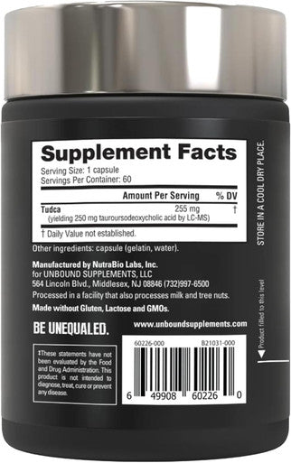 Nutrabio Unbound by - Tudca Supplement 60 Capsules May Help Support Liver Health Detoxification and Overall Wellness