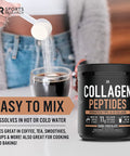 Sports Research Collagen Powder Supplement Vital for Healthy Joints Bones Nails Hydrolyzed Protein Peptides Great Keto Friendly Nutrition for Men Women Chocolate 22.72 Oz