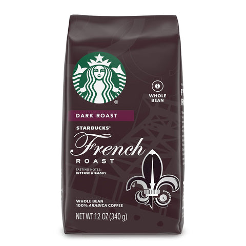 Starbucks Whole Bean Coffee, Dark Roast Coffee, French Roast, 100% Arabica, 1 bag (28 oz)