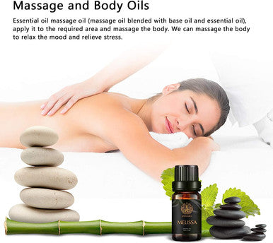 Aromatherapy Melissa Essential Oil for Diffuser, 100% Pure Melissa Essential Oil for Massage, Therapeutic Grade Melissa Essential Oil for Humidifier