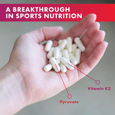 Microbiome Labs MyoMax - 100% Soy-Free Vitamin K2 (MK-7) Supplement - VIT K2 with Calcium Pyruvate to Support ATP Production, Muscle & Cardiovascular Health - Helps Extend Peak Fitness (30 Capsules)