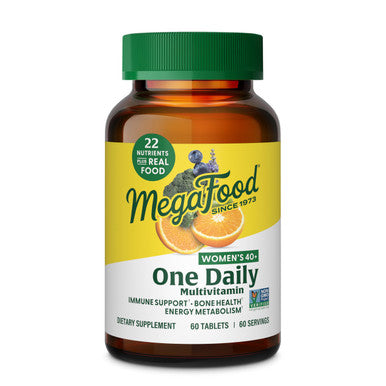 MegaFood Women'S 40+ One Daily Multivitamin For Women With Vitamin B12 Vitamin B6 Vitamin C Vitamin D Zinc & Iron - Plus Real Food - Immune Support - Bone Health - Non-Gmo - Vegetarian - 60 Tabs