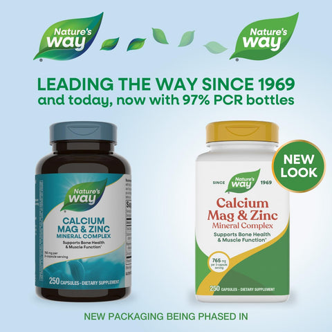Nature'S Way Calcium Magnesium & Zinc 765 Mg Per Serving 250 Capsules