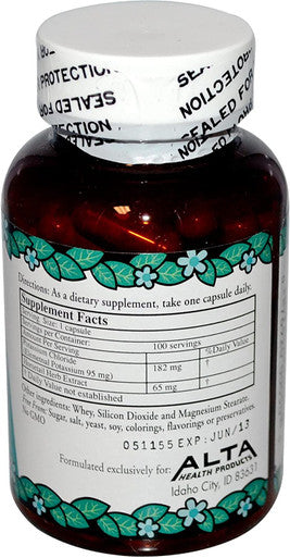 Alta Health Potassium Chlride/Silica 100 Cap