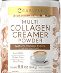 Carlyle Collagen Creamer 8.8Oz | Vanilla Multi Collagen Powder | Non-Dairy Supplement | Non-Gmo, Gluten Free | By Carlyle