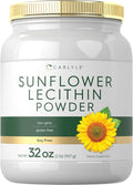 Carlyle Sunflower Lecithin Powder | 2 Pounds | Unflavored | Naturally Occurring Phosphatidylcholine | Vegetarian Soy Non-GMO Gluten
