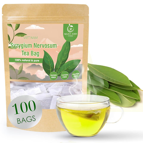 NHAT ANH FARM - Premium Stevia Tea Bags, 100 Stevia Tea Bags, 100% Natural Dried Leaves, Naturally Sweet Herbal Tea, Sugar-Free, Caffeine-Free, No Additives.