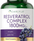 Carlyle Resveratrol Supplement 1800Mg | 180 Capsules | Non-Gmo & Gluten Free | Potent Complex