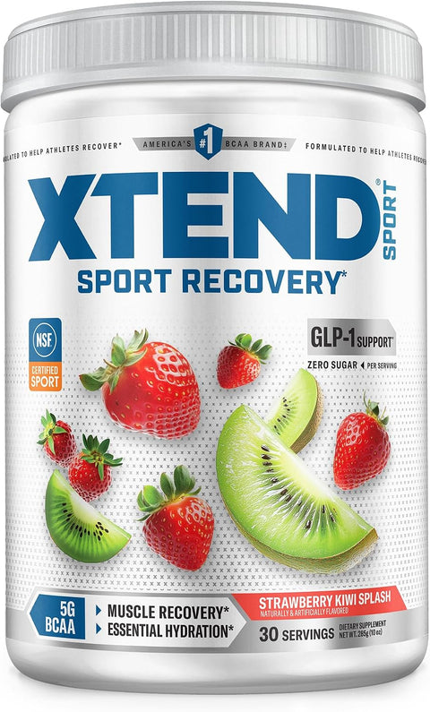 XTEND Sport BCAA Powder Blue Raspberry Ice - Electrolyte Powder for Recovery & Hydration with Amino Acids - 30 Servings