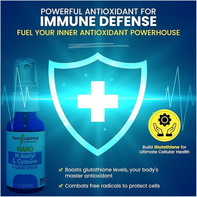 Nanotechnology N-Acetyl L-Cysteine (NAC) |99% Absorption | Maximum Bioavailability | Liquid Formula for Fast & Effective Results