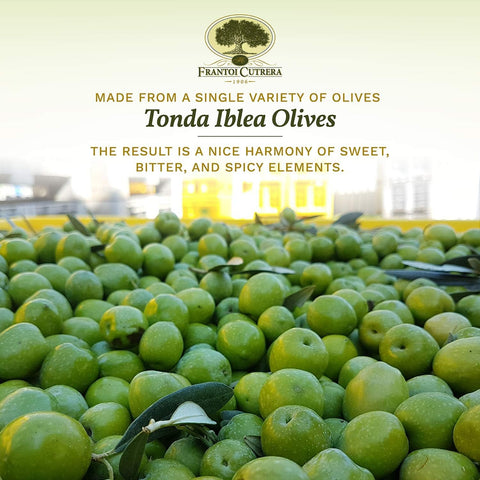 Frantoi Cutrera Primo Cold Extracted Italian Extra Virgin Olive Oil Cold Pressed, Polyphenol Rich Olive Oil, Authentic Certified DOP Sicilian EVOO Imported From Italy, 25.4 fl oz (Pack of 1)