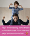 Organika Kids Liquid Calcium Plus- With Vitamins D3 And K2- Healthy Bone And Teeth Development- Mixed Berry Flavour- 450Ml