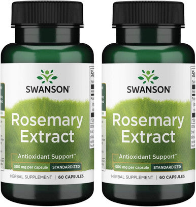 Swanson Rosemary Extract - Standardized 500 mg 60 Caps 2 Pack
