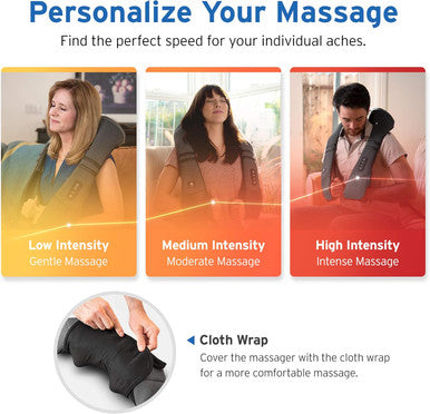 Etekcity Cordless Neck Massager For Pain Relief Deep Tissue, Shiatsu Low Back Massager With Heat, Wireless Electric Shoulder Massager, Best Gifts For Men,Women,Mom & Dad, Kneading Leg Massage Pillow