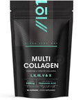 Revive Naturals Multi Collagen Capsules - Types I II III V & X - Wild Caught Marine Grass Fed Bovine Eggshell & Free-Range Chicken Collagen Powder with Hyaluronic Acid & Vitamin C 120 Caps