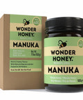 Wonder Honey Raw Manuka Honey New Zealand MGO400 (13+) Tested for 26 Markers, Traceable, Natural Soothing for Sore Throat, Cough - Aids Digestion - Triple Sealed for safety in a Protective Box (1.1lb)