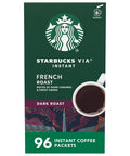 Starbucks VIA Instant Coffee, Dark Roast Coffee, Italian Roast, 100% Arabica, Single-Serve, 1 Box (50 Packets) | 100% Arabica instant coffee packets; Italian Roast dark roast; 1 box, 50 packets