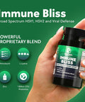 Immune Bliss - Broad Spectrum Daily Wellness Support For Seasonal Sickness L-Lysine Monolaurin Probiotic Prebiotic Blend Provides Natural Defense Vegan Vegetarian Non-Gmo 60 Capsules