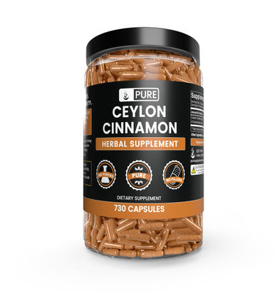 PURE ORIGINAL INGREDIENTS Ceylon Cinnamon And Berberine Capsules Bundle (730 Capsules Each) No Magnesium Or Rice Fillers, Lab Verified