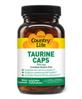 Country Life Taurine Caps Supports Cardiovascular Health And Nervous System 500Mg 100 Vegan Capsules Certified Gluten Free Certified Vegan