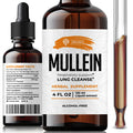 SIRUNES Mullein Leaf Extract 4Oz - Verbascum Thapsus Liquid Supplement - Herbal Tincture Promoting Lung, Respiratory & Digestive Wellness - Natural Sleep Support - Vegan, Non-Gmo