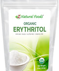 Organic Erythritol - Bulk 10 lb Size - Zero Calorie Alternative Sweetener - Low Glycemic Sugar Substitute - Great for Coffee, Tea, Drinks, Shakes, Cooking & Baking - Vegan, Non GMO & Gluten Free