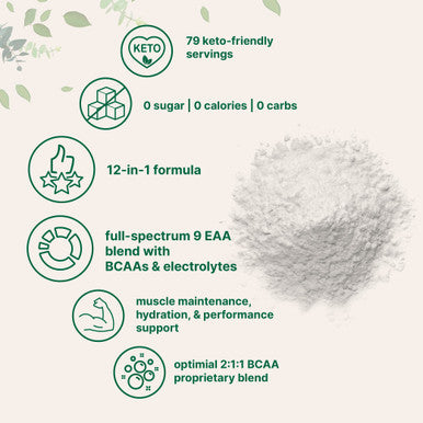 EAA Powder with Electrolytes, 2Lb | Hydration + 9 Full Spectrum Essential Amino s Blend, Optimized BCAA Supplement, Pineapple Flavor, Keto, Vegan Friendly, Non-GMO, No Gluten - 79 Servings