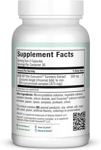Maxi Health Turmeric BCM-95 Curcumin - 60 Maxicaps