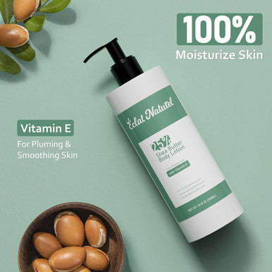 Body Lotion With 25% Shea Butter & Vitamin E Body Moisturizer Pump Hand Lotion For Dry Skin Deep Moisturizing Cream For Dry Hands 10.15 Fl Oz