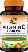 Vitalitown Vitamin C Complex 1000mg with Rose HIPS Bioflavonoids Turmeric and Echinacea Daily Immune Support Collagen Booster and Powerful Antioxidant Vegan 90 Tablets